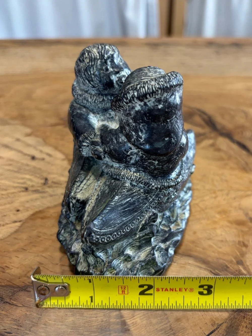 Vintage Wolf Original Hand-Carved Soapstone Inuit Sculpture – Canada 🌊 🩵